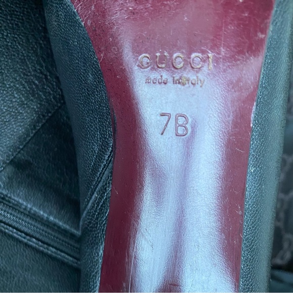 Gucci stiv pelle cuoio black leather boots - Picture 6 of 13